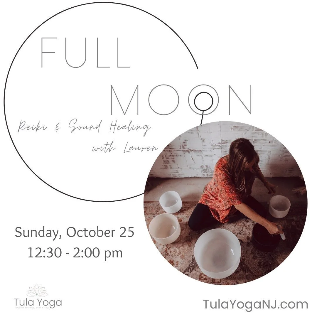 FULL MOON REIKI &amp; SOUND HEALING 
Sunday, Oct 25 at 12:30 pm 

Hunter&rsquo;s Moon in Taurus 
Element: Earth 
Energy: Grounding &bull; Release &bull; Preparation
Full Moon Peak: Monday, October 26 at 12:12 AM ET 

Tomorrow, we&rsquo;ll gather unde