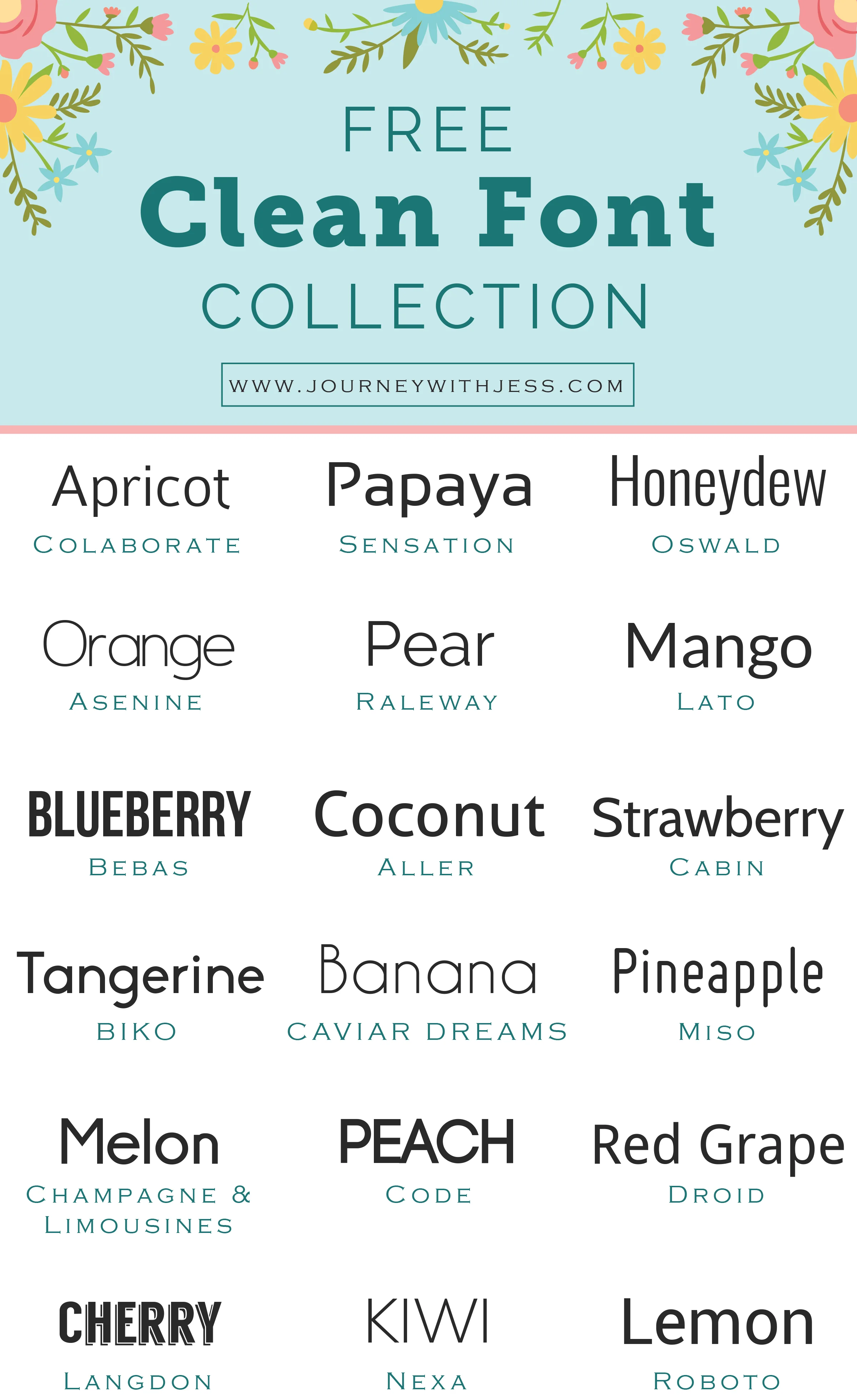 Free Font Collection: Clean Fonts