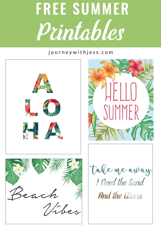 4 FREE Summer Printables 