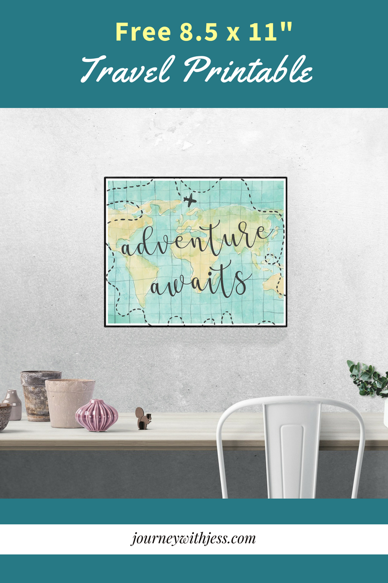 Free 8.5 x 11 Printable | Adventure Awaits