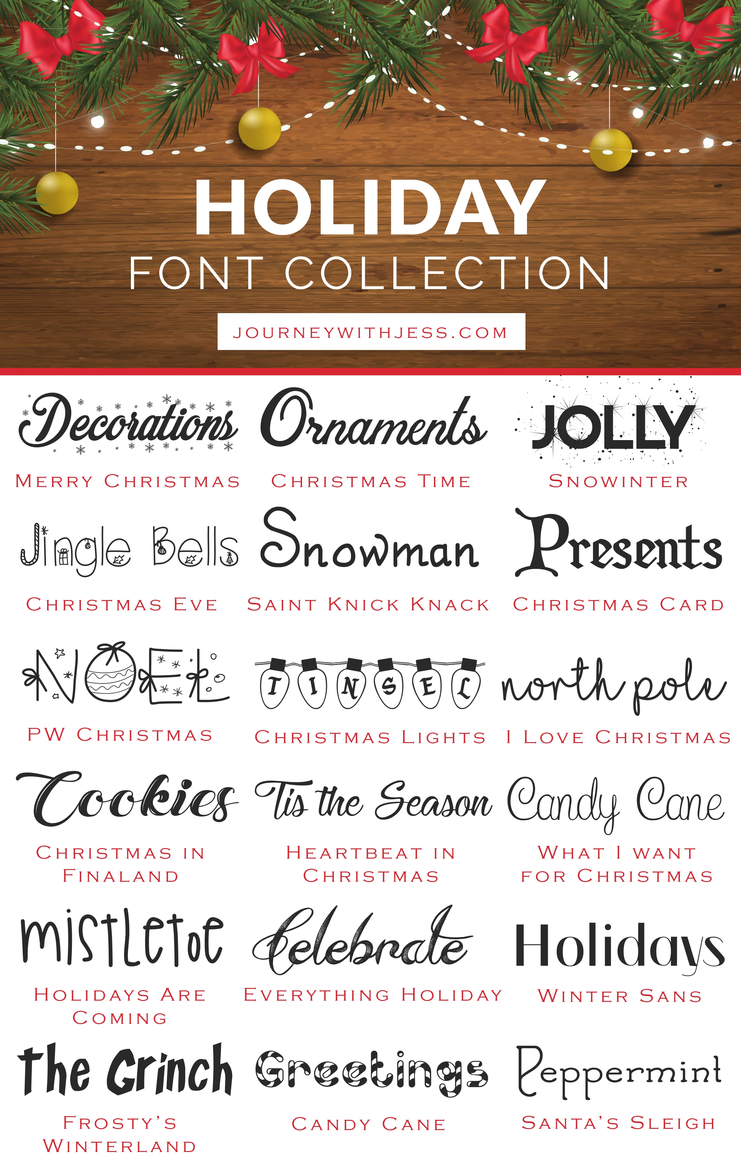 Free Font Collection: Holiday Fonts