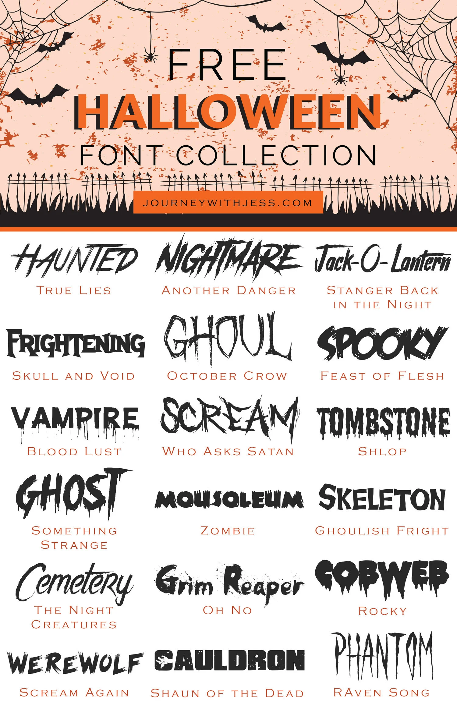 Free Font Collection: Halloween Fonts