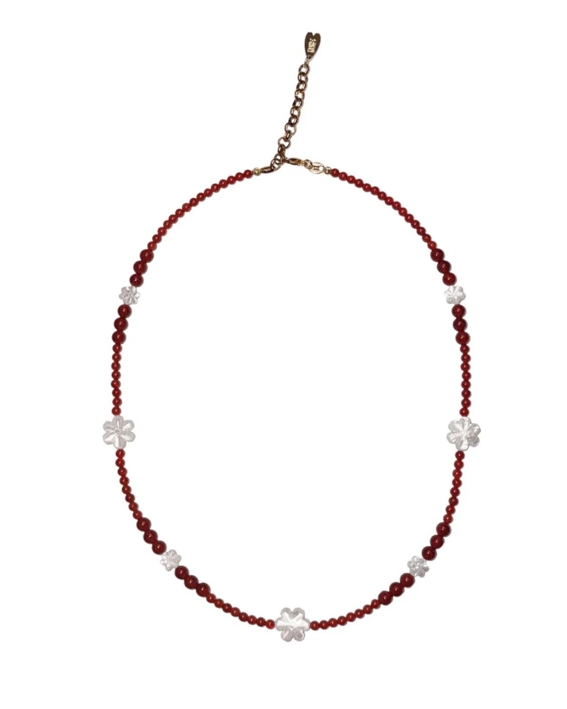 SCARLET BLOOM LONG NECKLACE