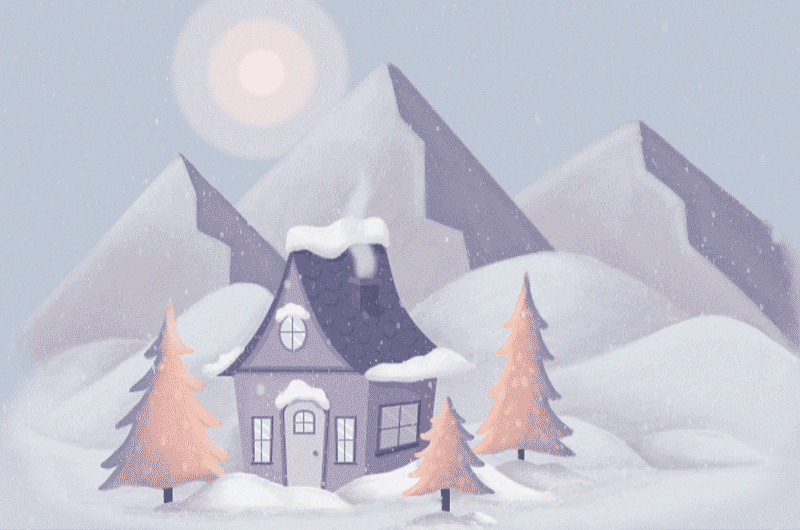 Holiday animation drawn in Procreate and animated in After Effects