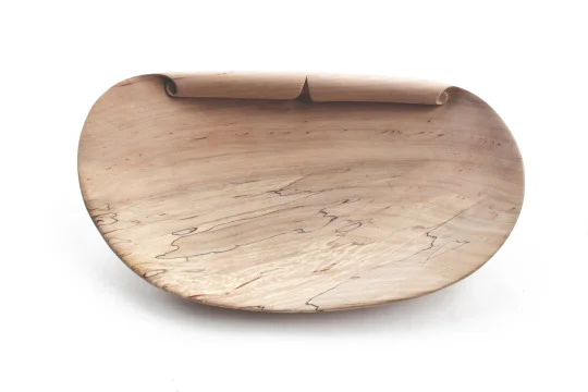 wooden bowl with curl