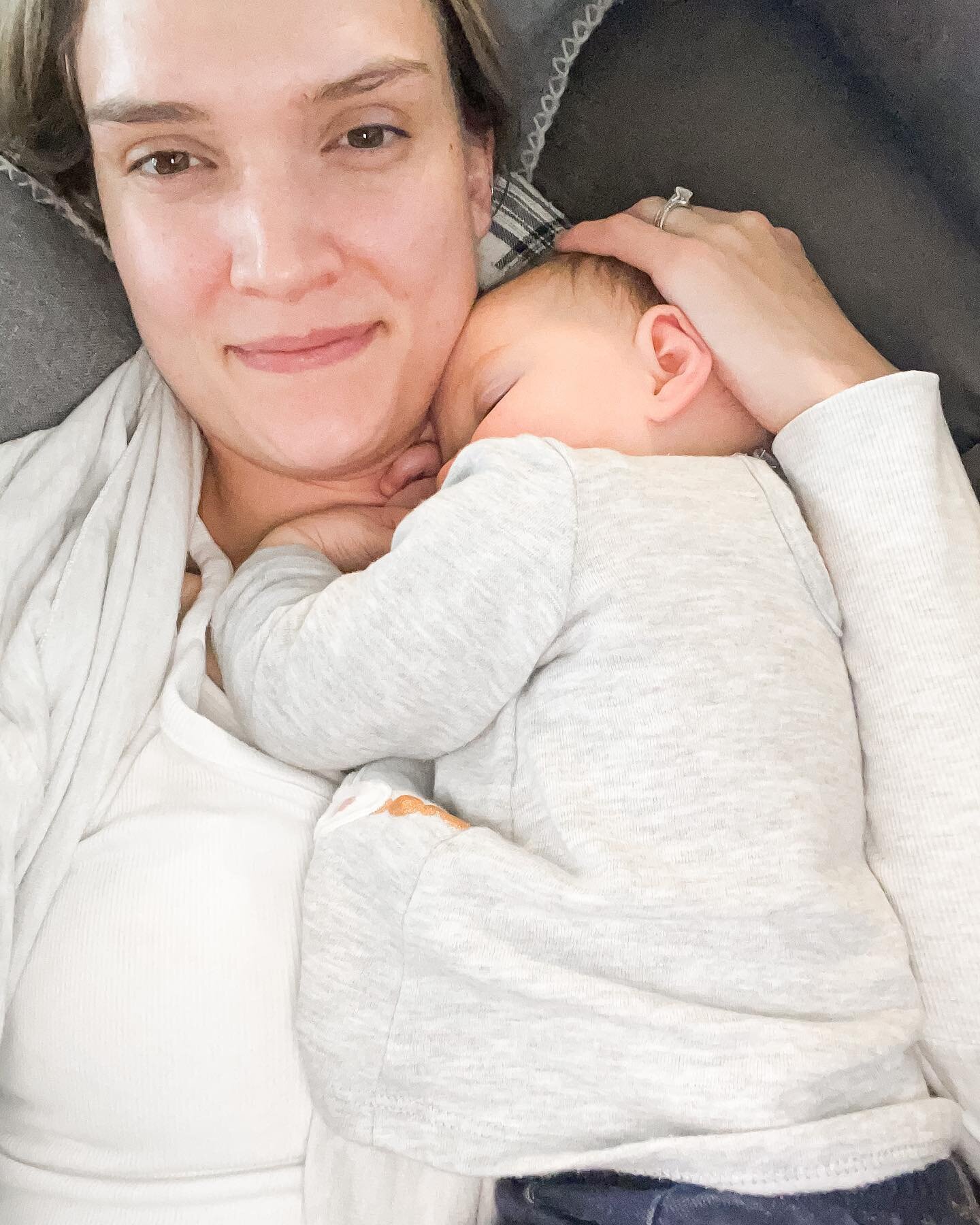 All the feels right now as my sweet 9 month old naps on my chest. This is rare - but after a short crib nap, all she wanted was to nuzzle up with mama - and I&rsquo;m ok with this ❤️. Swipe to see my precious girl as a 6 lb 9 oz. nugget 😍. Also yes 
