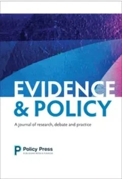 Front page of ,"Co-producing evidence-informed criminal legal re-entry policy with the community: an application of policy codesign". The page cover is titled, "EVIDENCE & POLICY".