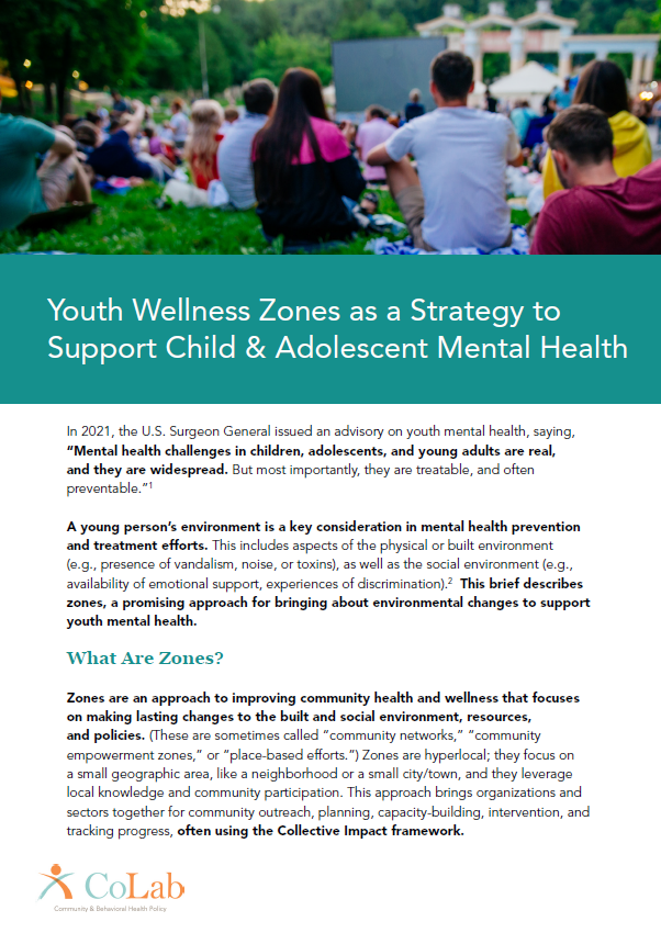 Youth Wellness Zones — CoLab for Community and Behavioral Health Policy