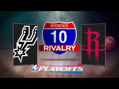 Spurs vs Rockets Playoffs open animation