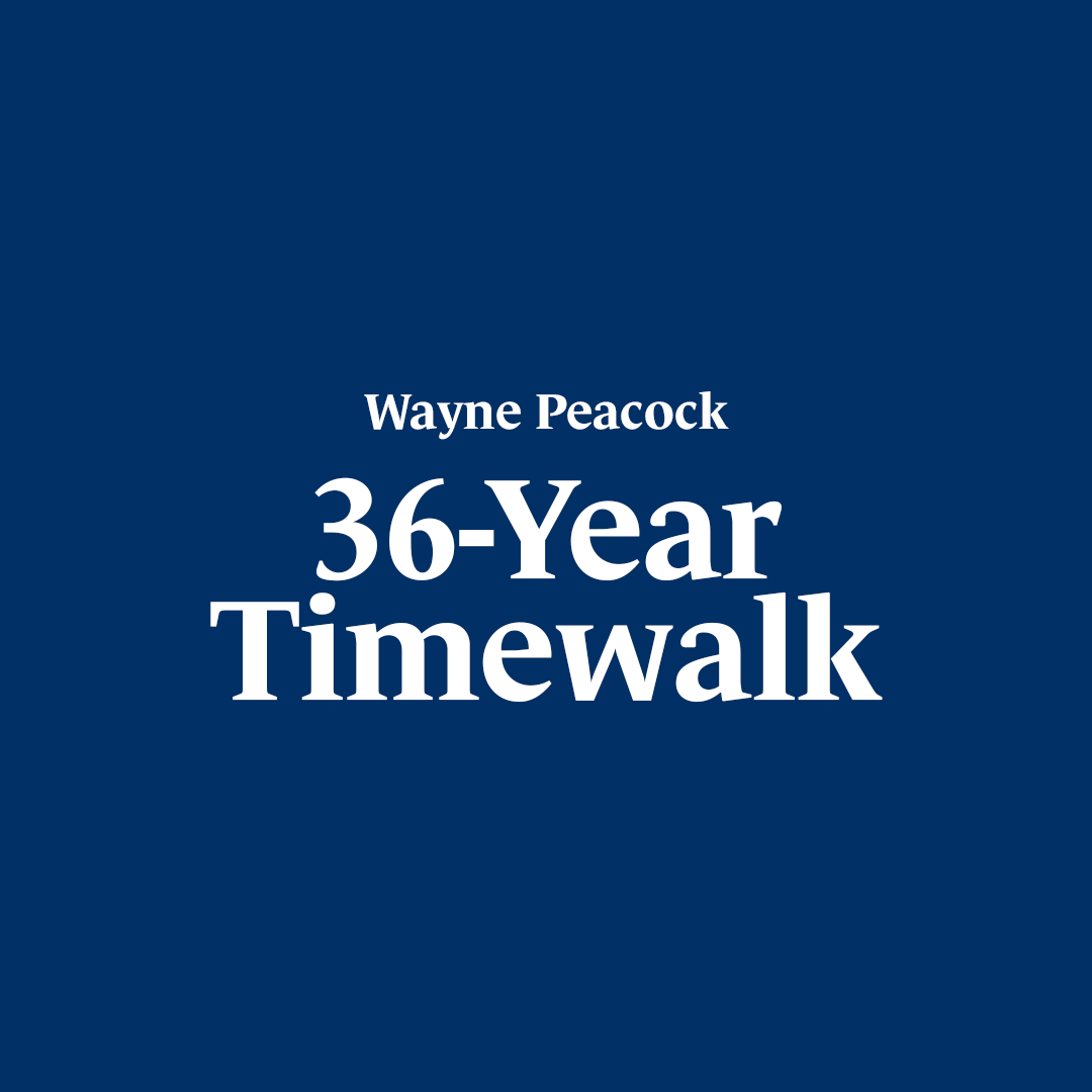 Wayne Peacock 36 Year Timewalk Event