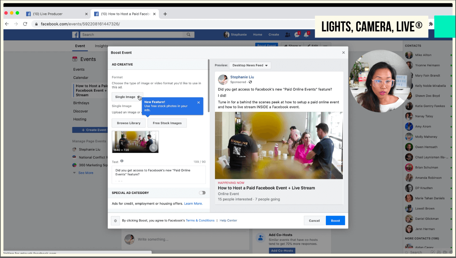 Episode 81 How to Live Stream To A Facebook Event — Lights, Camera, Live®