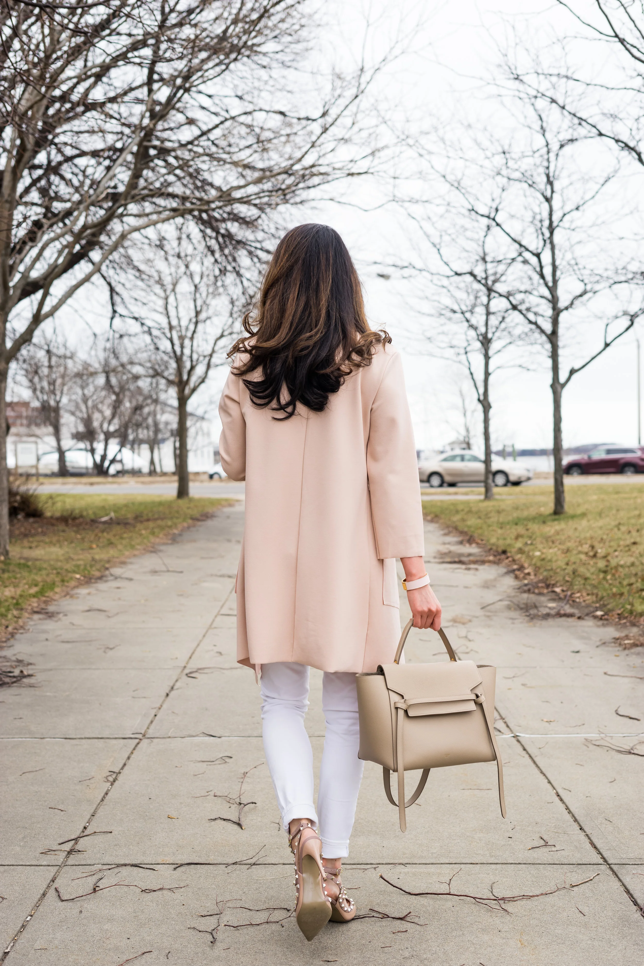 SHEIN Pink Waterfall Wrap Coat for the Spring - TheNinesBlog.com : A Boston Blog