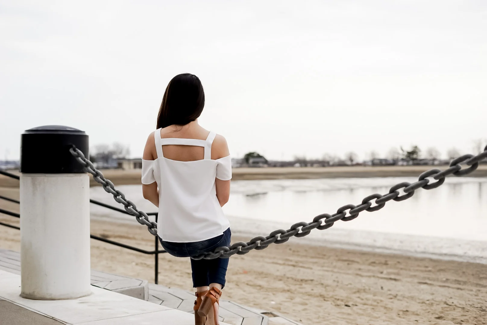 Casually Chic with Cooper & Ella Cold Shoulder Top: TheNinesBlog.com - A Boston Blog