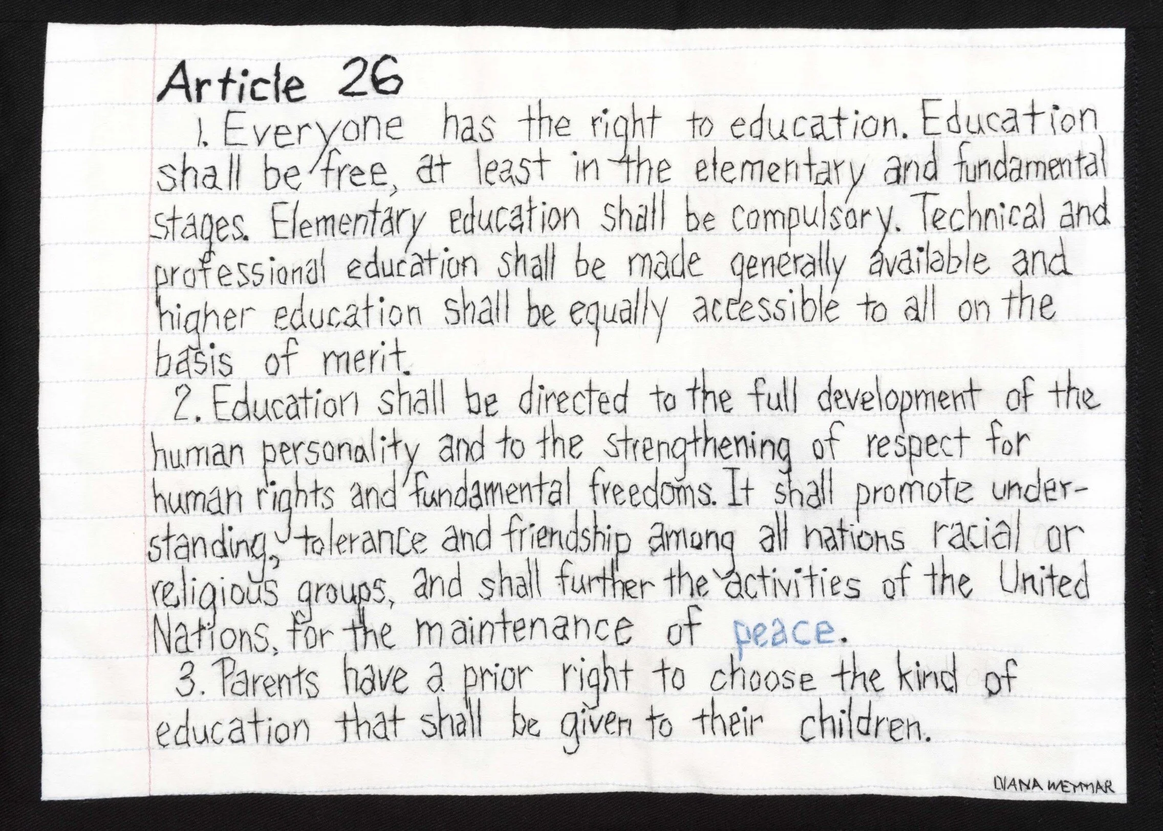 article twenty-six | diana buri weymar