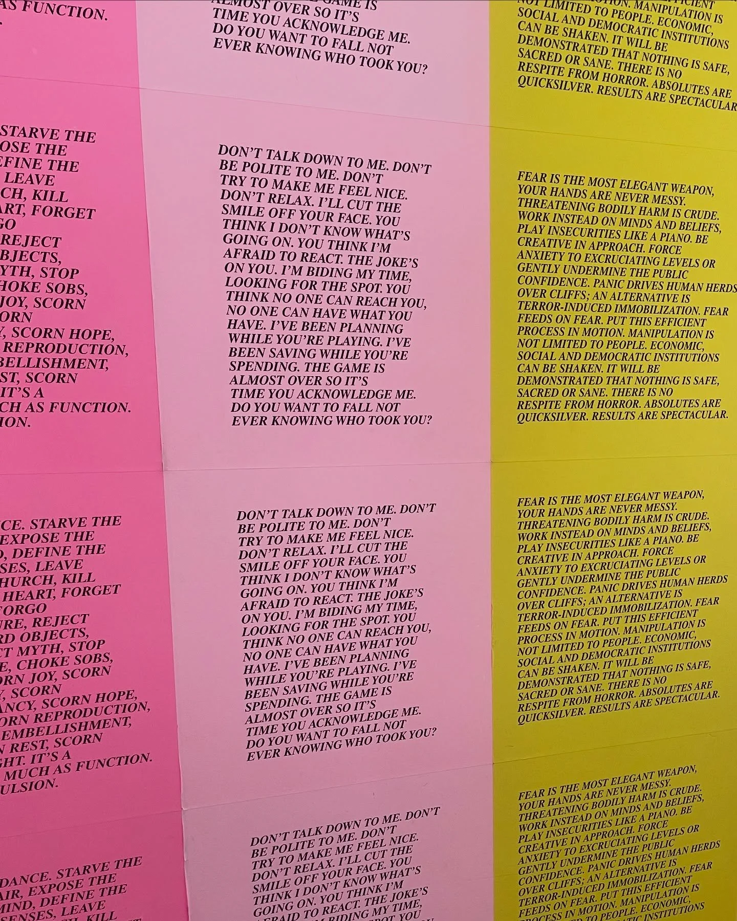 mae martin, jenny holzer, kara walker