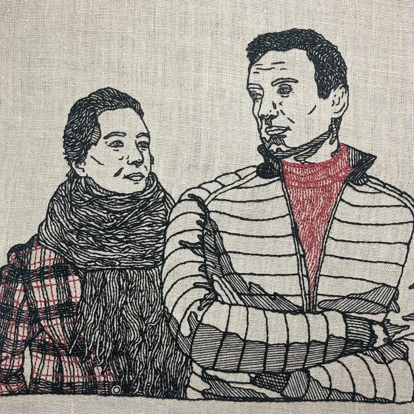 &ldquo;these bastards will never see our tears&rdquo; &mdash; @yulia_navalnaya 

〰️
i. &lsquo;no pathos, no fatalism&rsquo;, embroidered portrait of Alexei Navalny and his wife Yulia Navalnaya. 2023.

Navalny was held in solitary confinement for the 