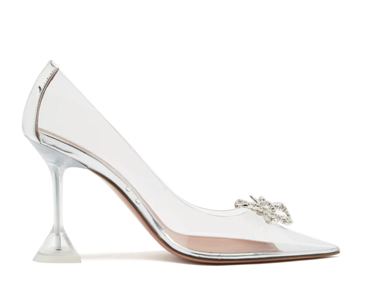 Amina Muaddi - Rosie Crystal-Embellished PVC Pumps