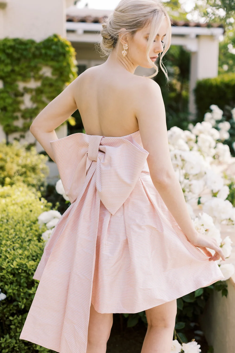 strapless open back dress TICKLED PINK CORSET BELTED MAXI DRESS  Seven Summers Boutique