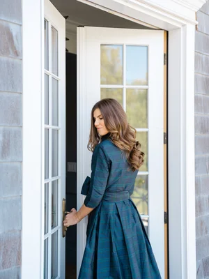 Effortlessly Elegant Gown - Black Watch Tartan Luciana Emilia Effortlessly Elegant Gown - Black Watch Tartan Luciana Emilia