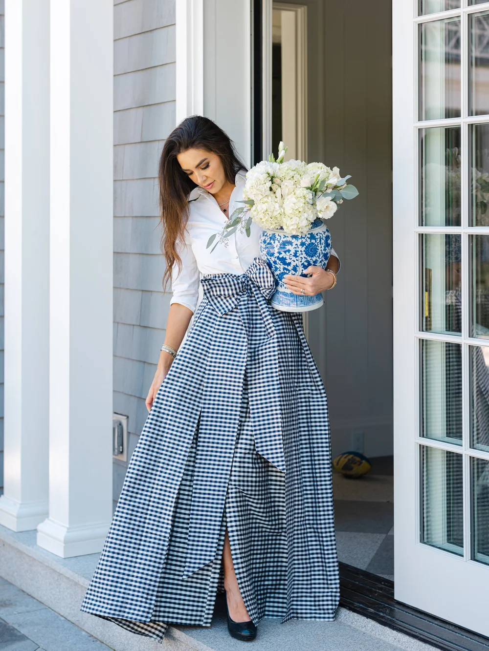 Effortlessly Elegant Gown - Navy Two-Toned  Luciana Emilia