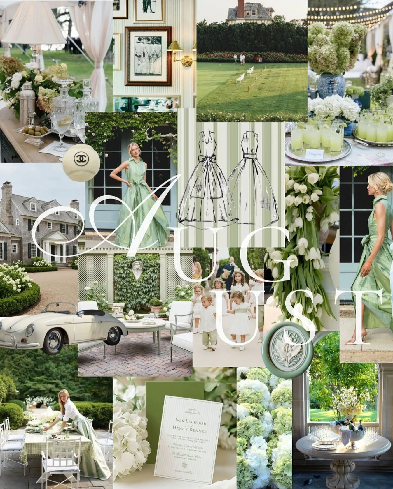 AUGUST moodboard&hellip; where late summer nostalgia meets a touch of fall romance. #LucianaEmilia