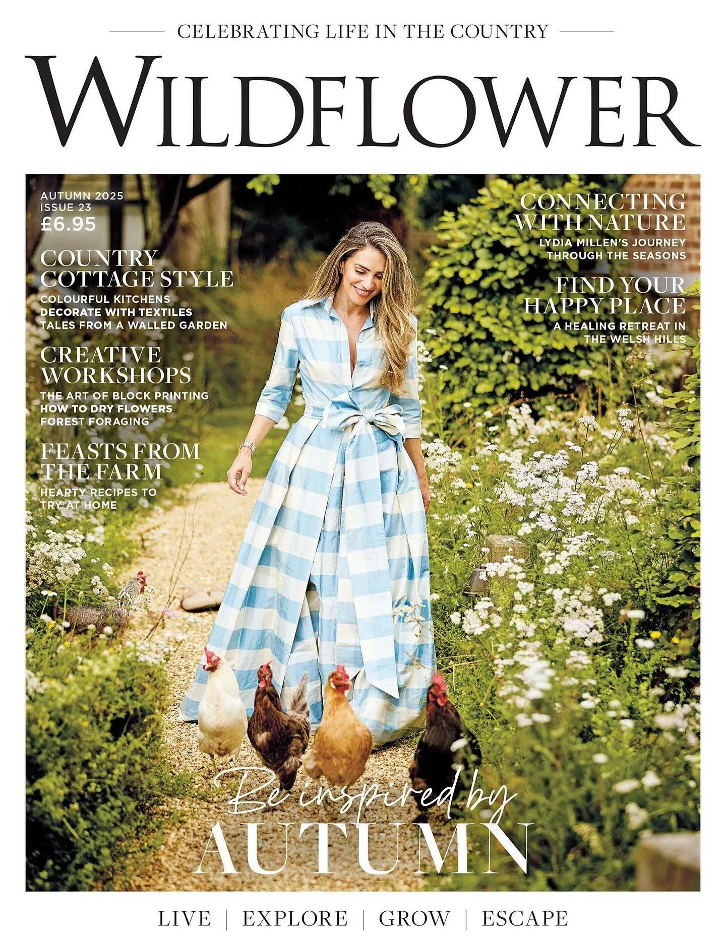 honored to see our gown gracing the pages of @wildflowermagazine &mdash; a true celebration of timeless style and countryside charm worn by the gorgeous @lydia. #LucianaEmilia