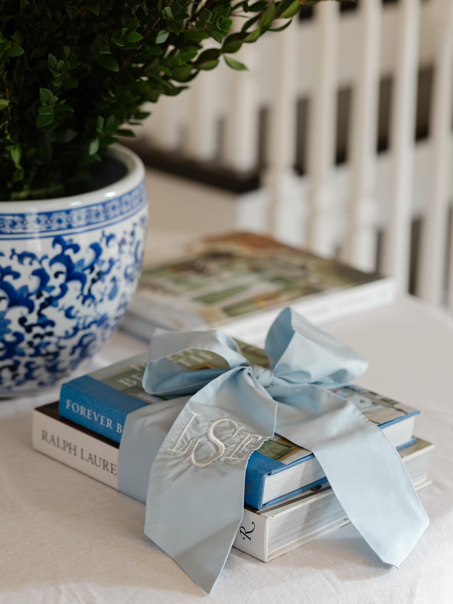 holiday hosting! elevate your holiday gifting with a monogrammed silk bow tie &mdash; a timeless touch to a winter wreath, bottle of your favorite wine or a gorgeous coffee table book&hellip; the ideas are endless! #LucianaEmilia