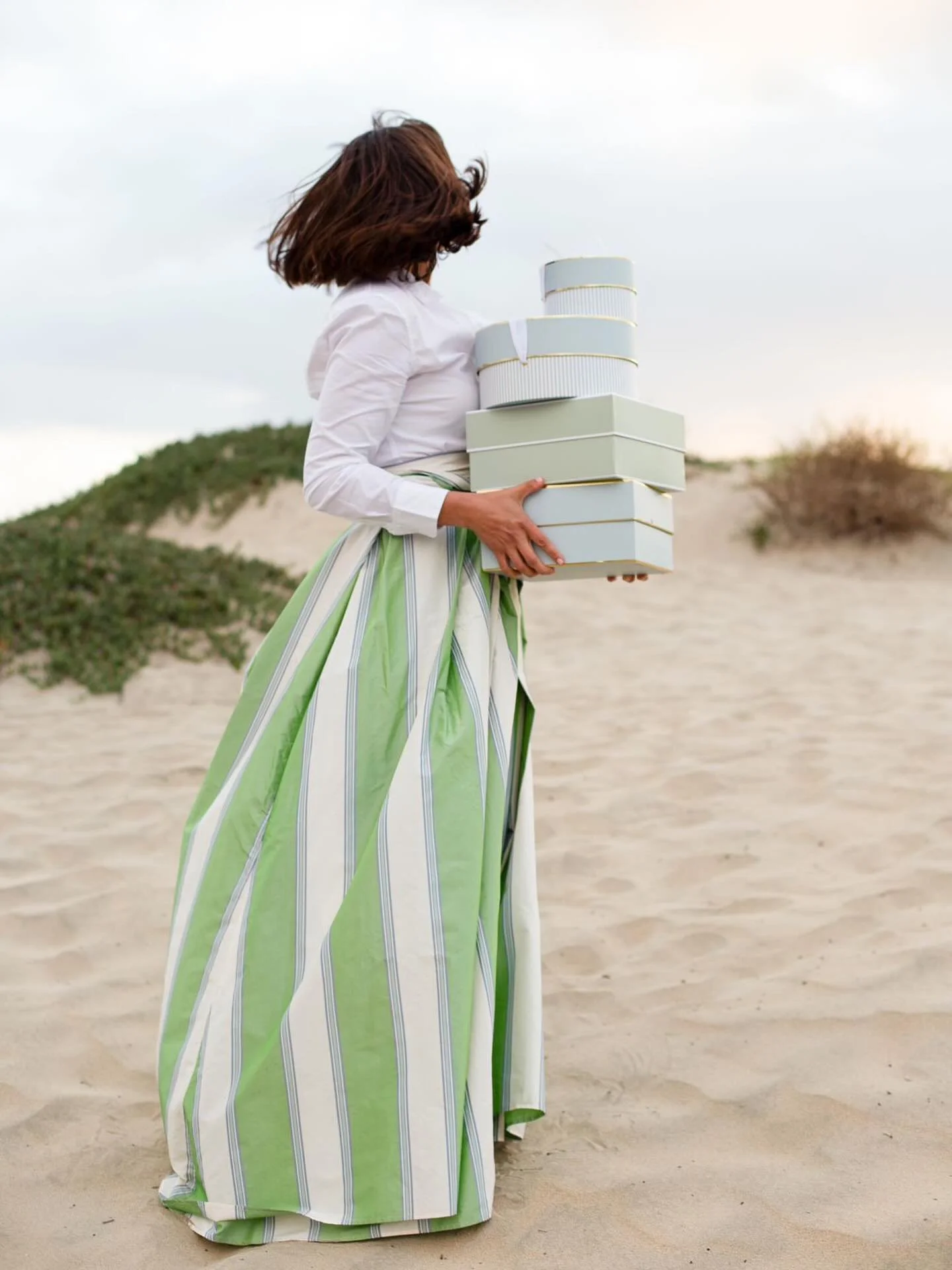 last day to shop our sitewide sale! 20% off with code BOWFRIDAY20 

@maryandcrew seen wearing our Socialite Skirt in green &amp; white stripe. #LucianaEmilia