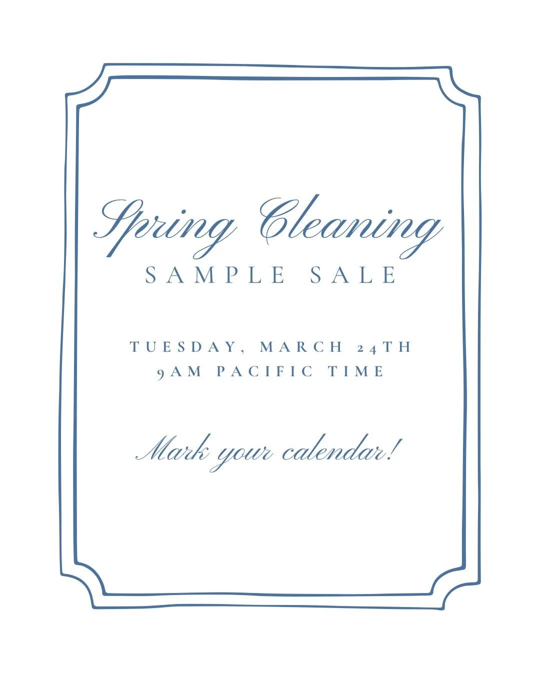 our biggest SALE ever is this Tuesday! we are doing a little spring cleaning to make room for new pieces. we will be sharing select styles/sizes (up to 60% off) on our Instagram stories for 24hrs. see you there! #LucianaEmilia