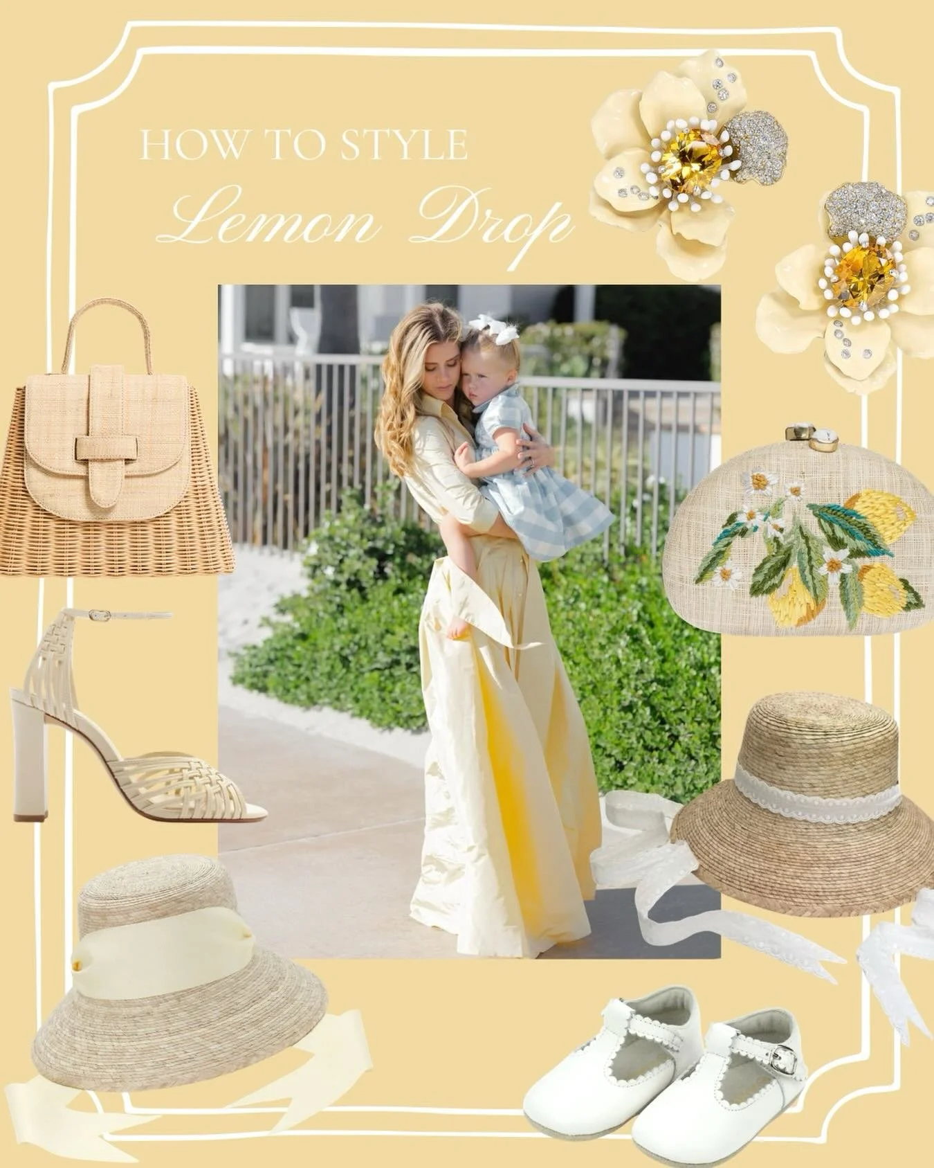 How To Style: Lemon Drop &amp; Your Little 💛 the color of the season and a few of our favorite accessories to pair! #LucianaEmilia