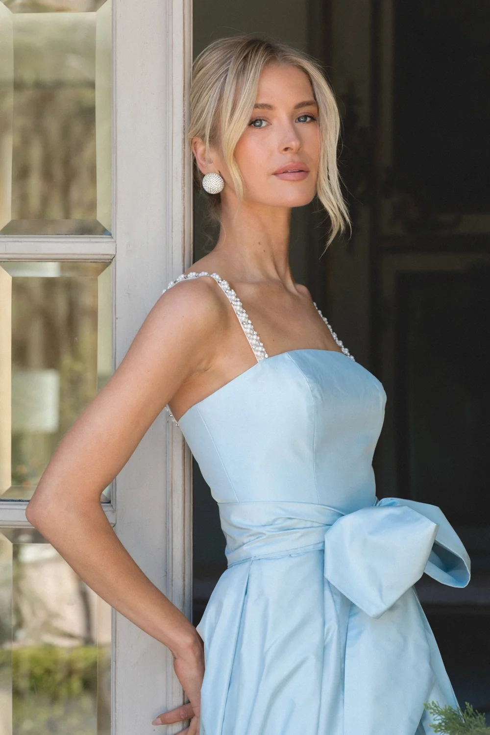 Pop of Pearl Gown - Blushed Blue  Luciana Emilia