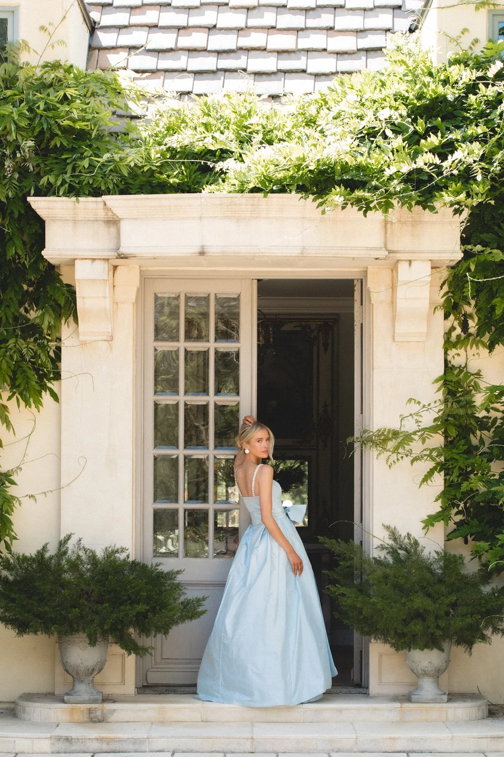 Pop of Pearl Gown - Blushed Blue Luciana Emilia Pop of Pearl Gown - Blushed Blue Luciana Emilia