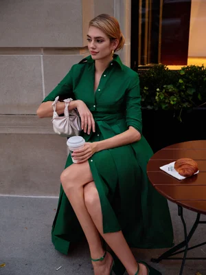 High Tea Dress - Emerald Green  Luciana Emilia