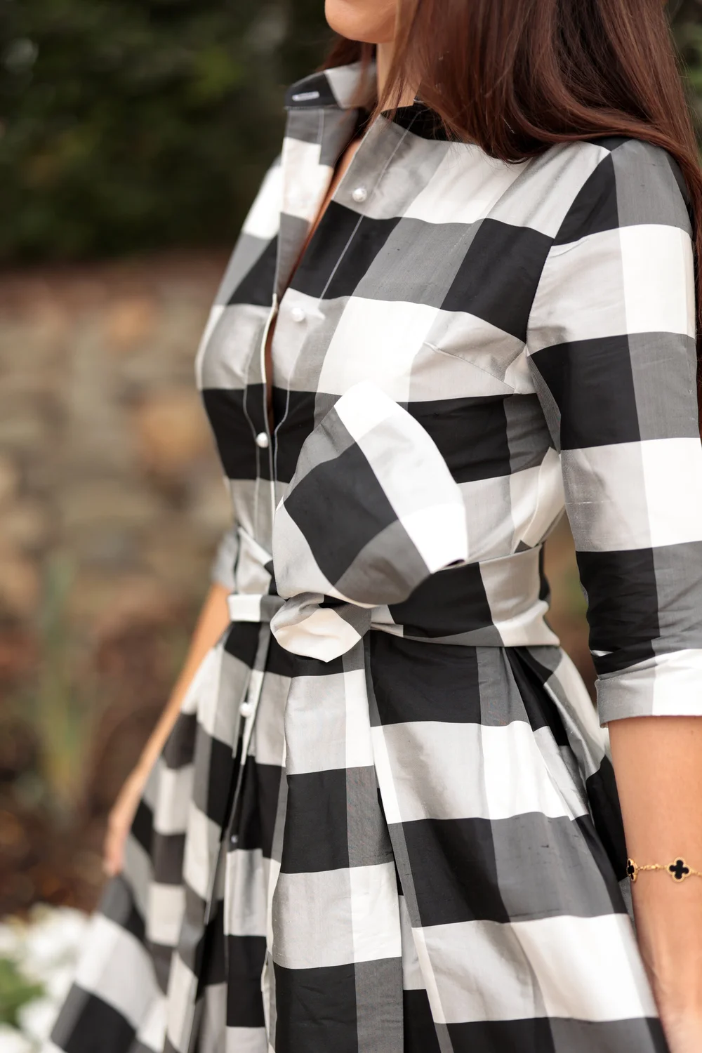blue dress for baby girl Black and White Checkered Mommy and Me Dresses, Adult XL main image 0