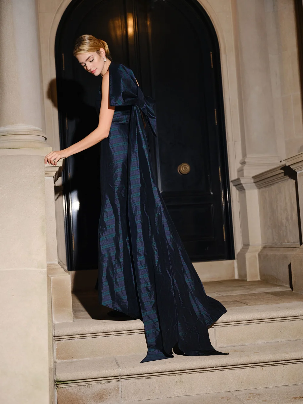 evening corset dresses Princess A Line Off the Shoulder Corset Prom Dress with Lace Ruffles Blue / 00 main image 1