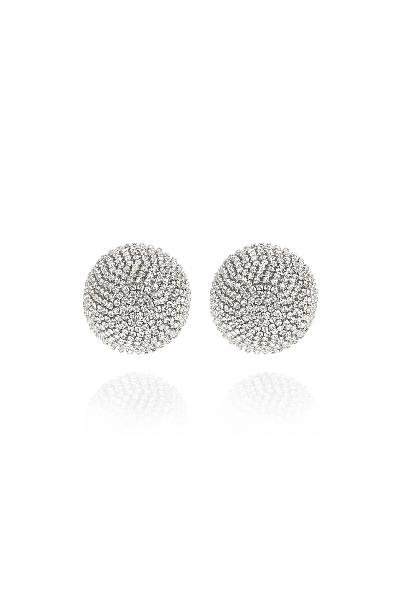 Gaia Glam Earrings in Silver Sheer