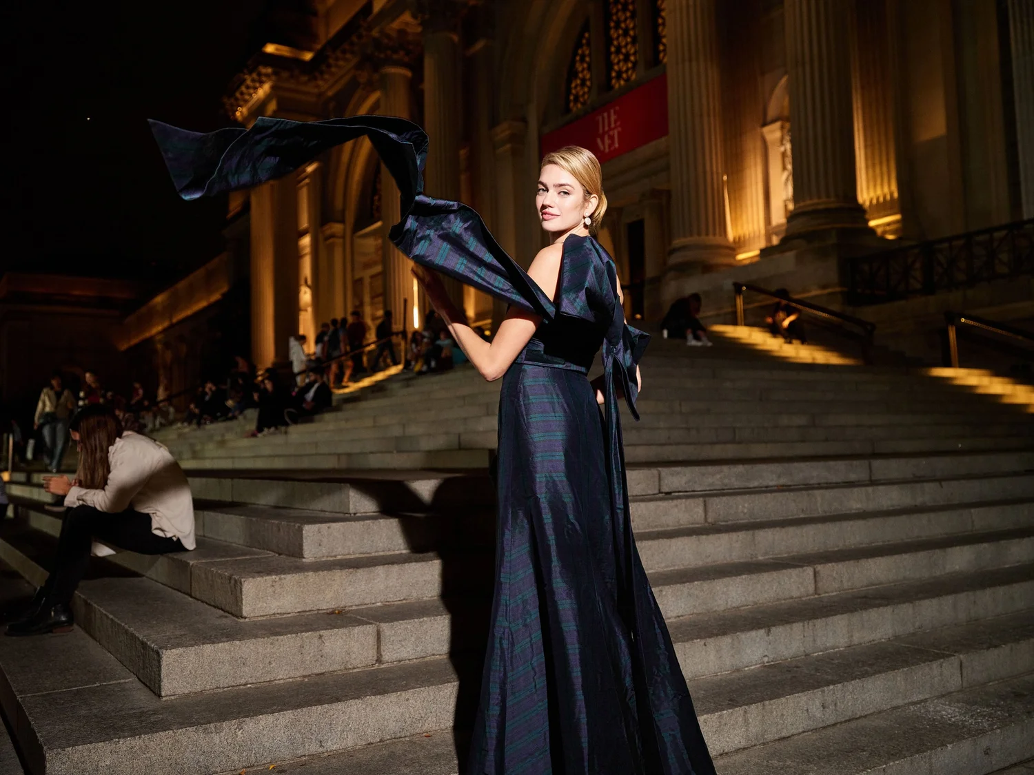 Evening Best Gown - Black Watch Tartan  Luciana Emilia