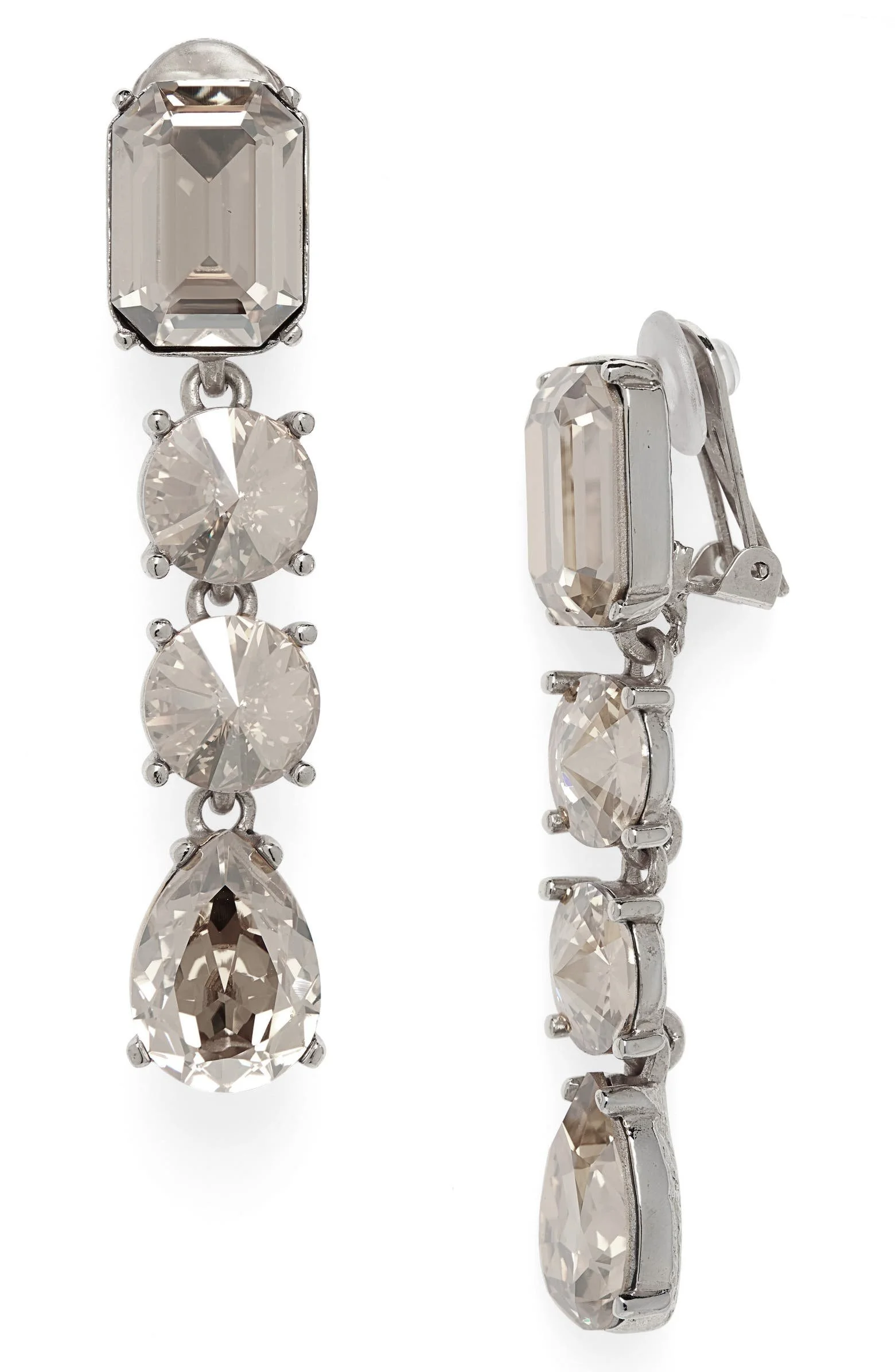 Oscar De La Renta - Classic Crystal Linear Drop Earrings