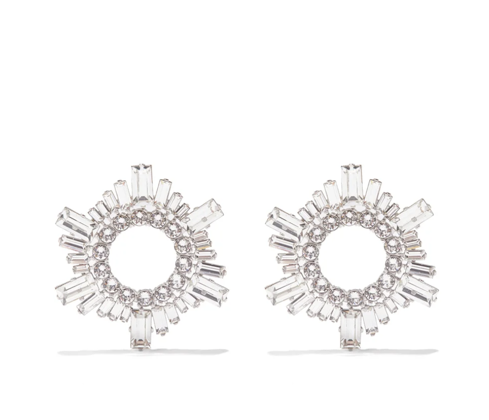 Amina Muaddi - Begum Mini Crystal-Embellished Earrings