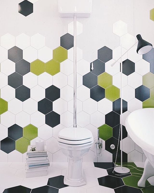 Add a pop of color to your bathroom with some tiles! #tiletuesday