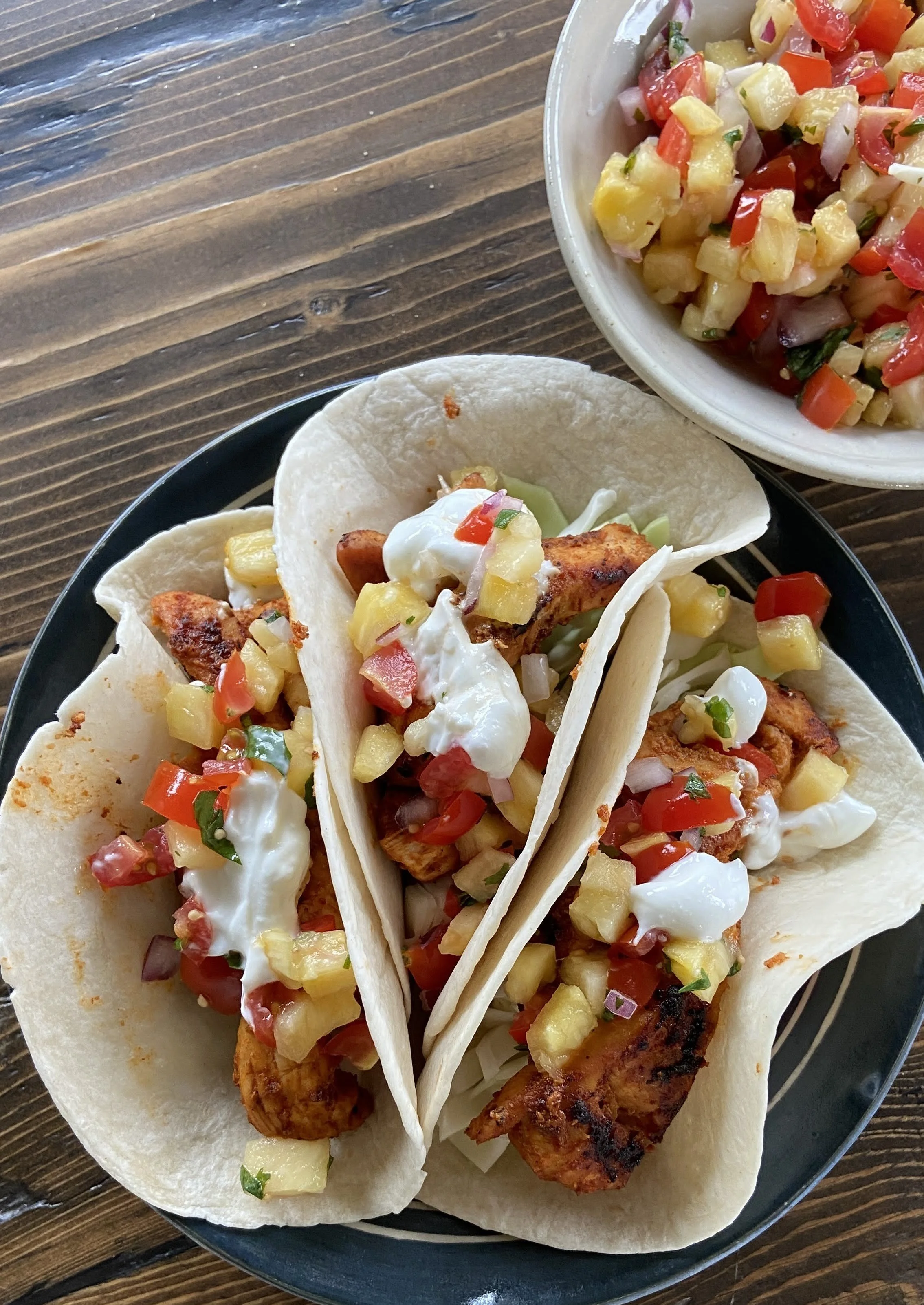 Tacos with Pineapple Salsa