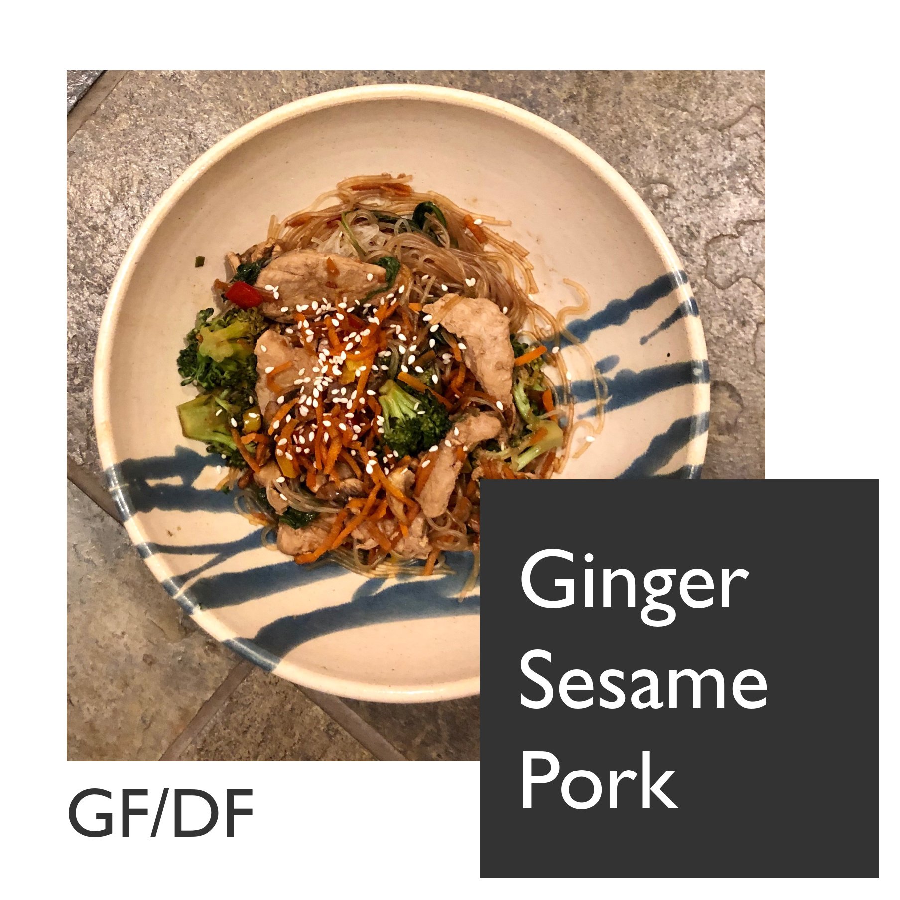 Ginger Sesame Pork Noodle Bowl