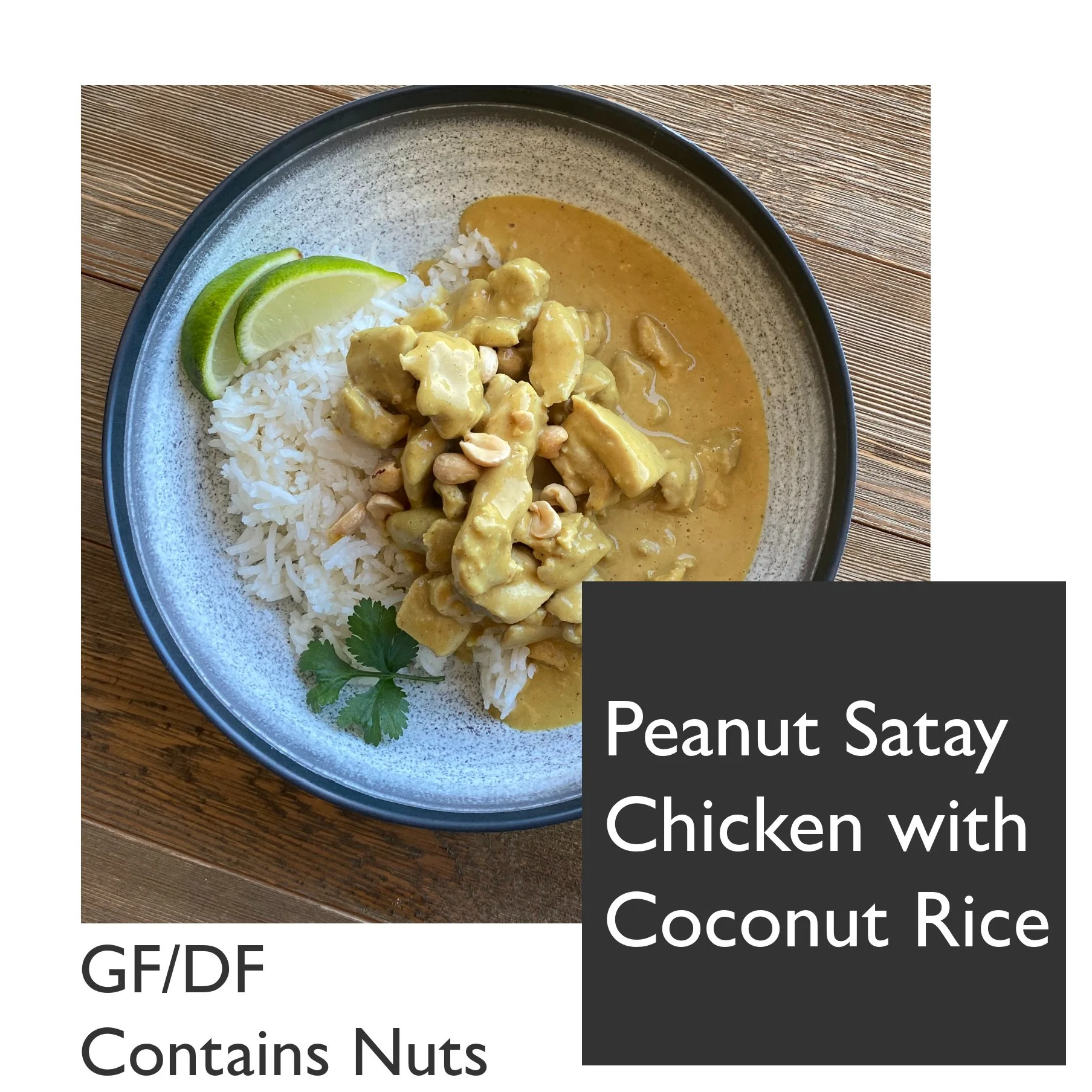 Peanut Chicken Satay with Coconut Rice