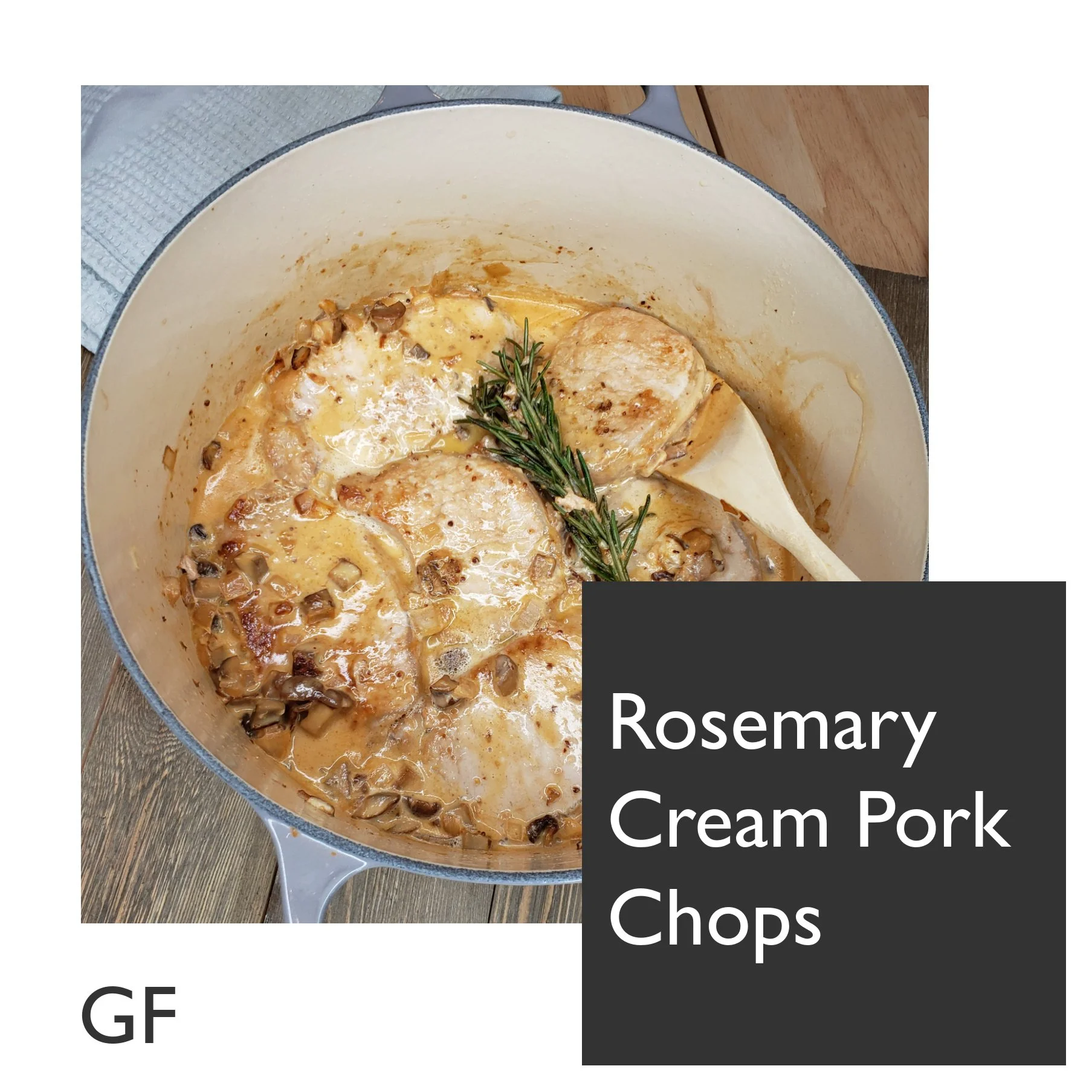Rosemary Cream Pork Chops with Rice