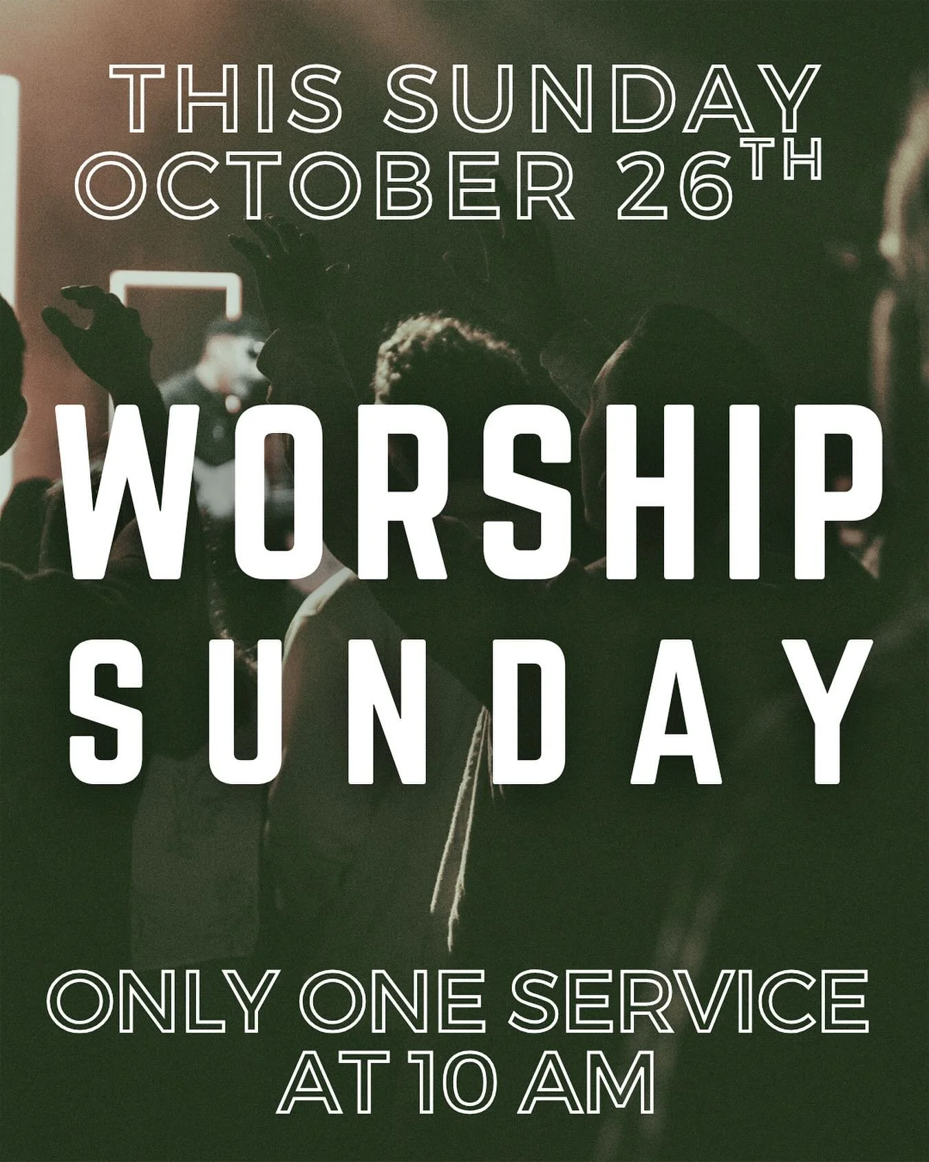Worship Sunday is this Sunday! We will come together in
one service at 10AM. This will be a time of gathering, praising, and lifting the name of Jesus!