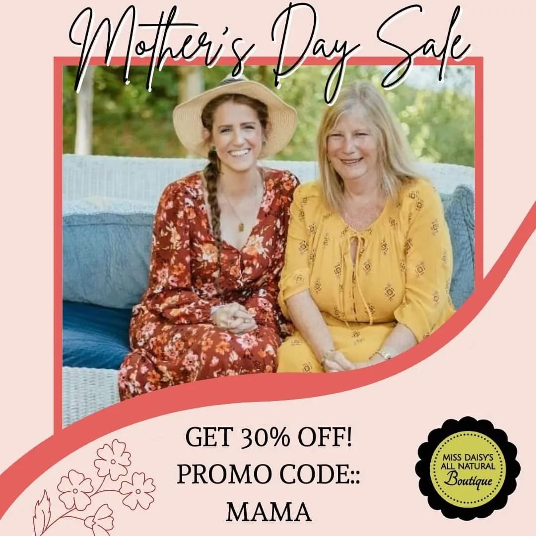❤️❤️Mother's day is on May 12th  this year! (That's only 19 days away...)
🌻So, of course, We have the SALE for you! 
30% off your purchase now until May 12th!! 

👩&zwj;👧&zwj;👦Happy Mother&rsquo;s Day to all of the incredible, hard-working, and ki