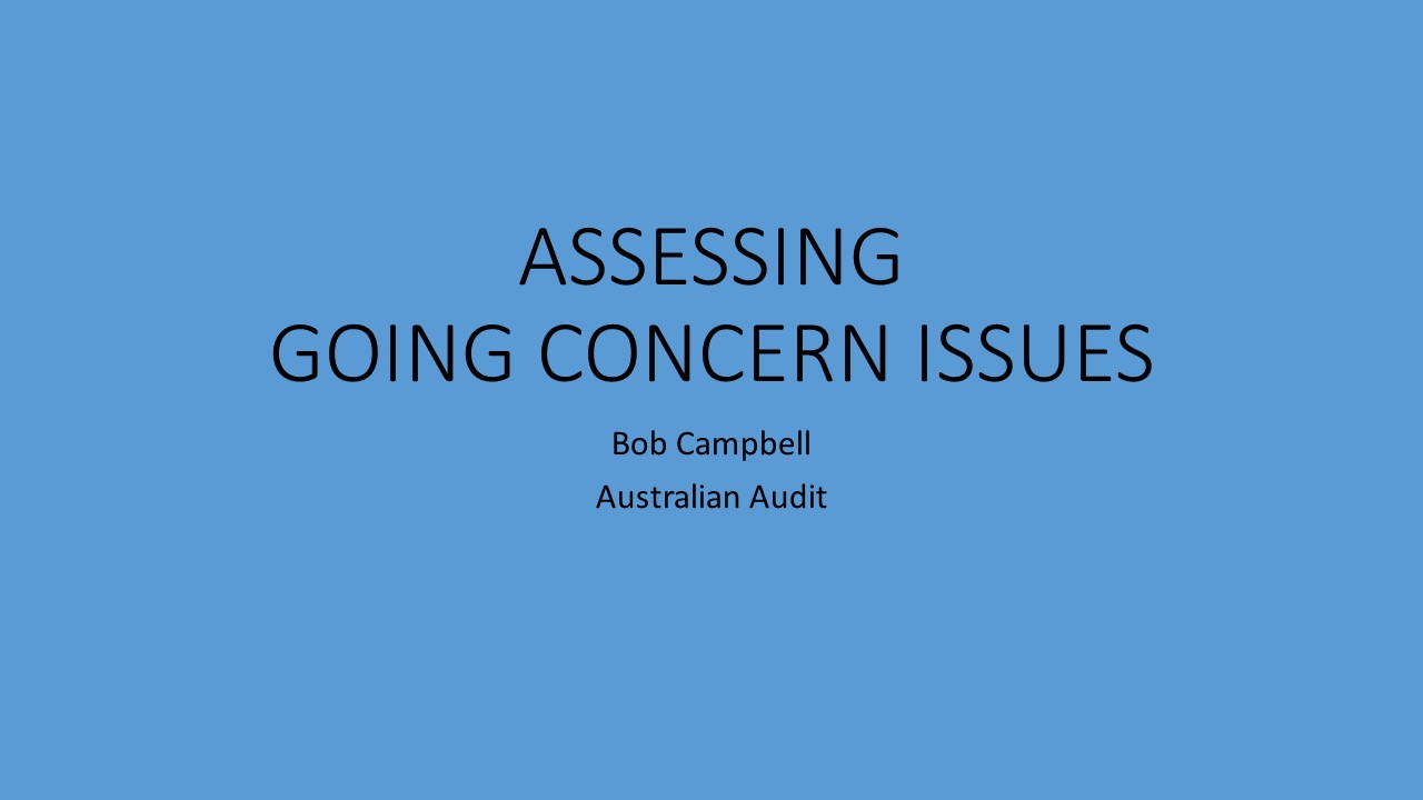 Assessing Going Concern