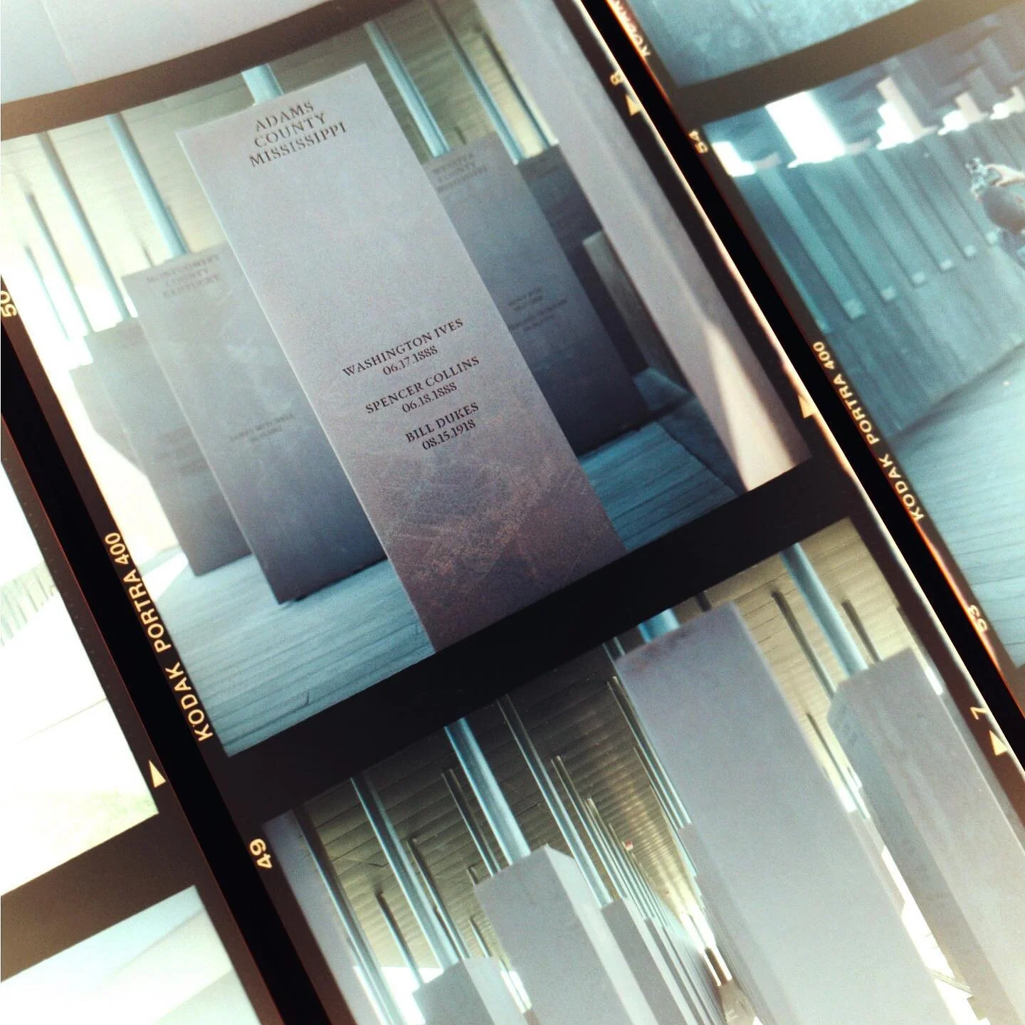 Immediately recognized the @eji_org memorial shot by @kristinmyoung. I wish I knew you were in town; would have loved to meet you and the family.

-
#artifactstoheirlooms #thefilmhound #film #archivalservices