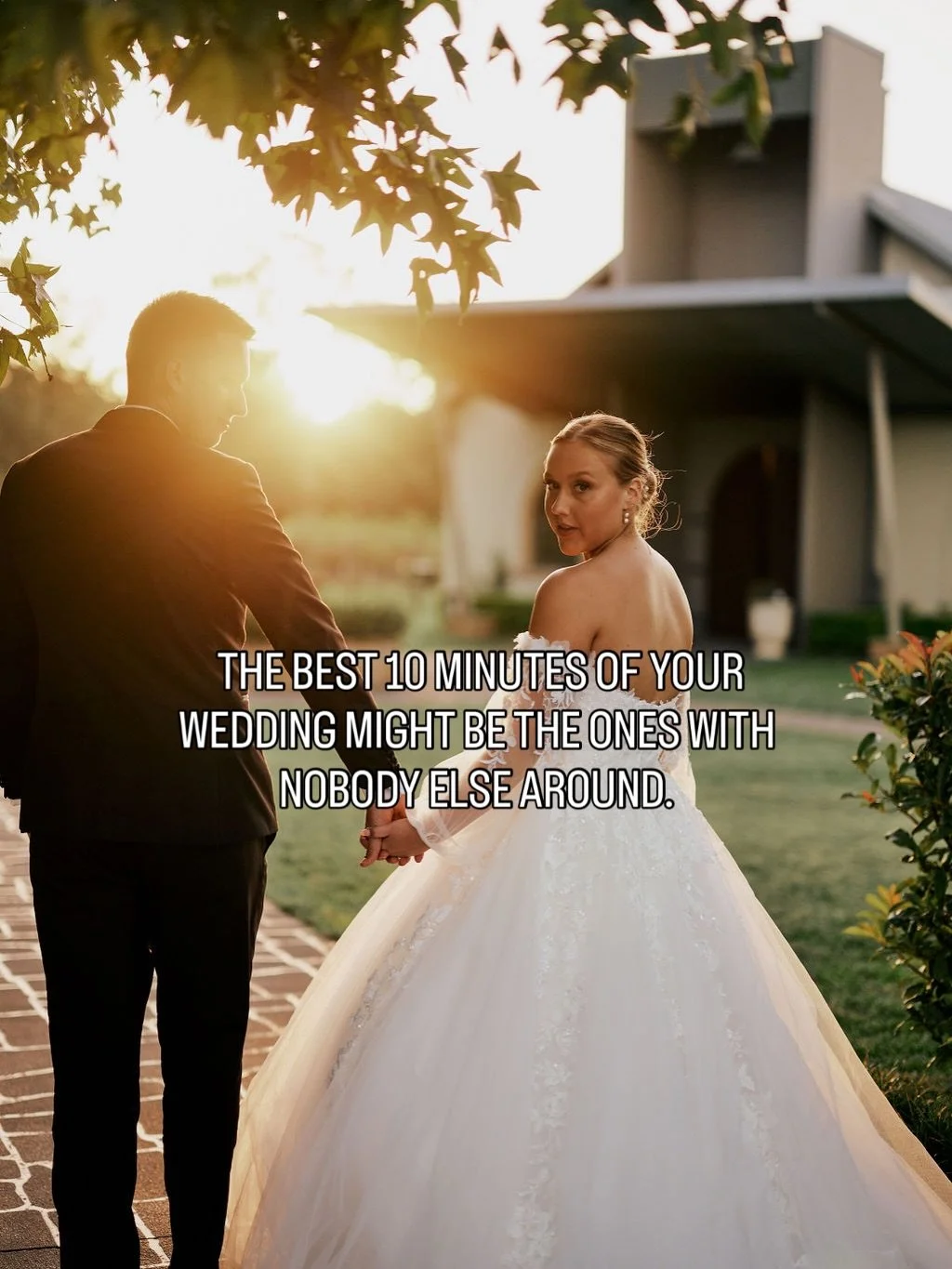 Lara + Deion🤍 One of our absolute fav couples.

Taking ten minutes to step away from everyone, stop, breathe and actually take it all in.

Just married. Hunter Valley sunset. No rush to be anywhere else.

Trust us take the ten minutes. The party wil