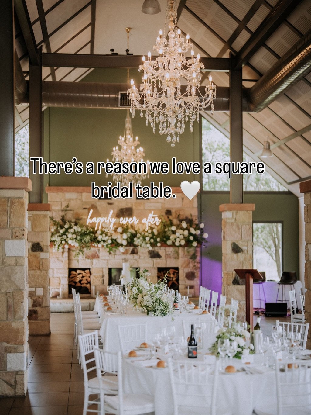 We love a square bridal table 🤍
It keeps your crew close, gives everyone space to actually talk, laugh and be part of the night.

Good people. Good conversation. Best seats in the house. ✨

Ceremony &amp; reception @enzoweddings 
Photography @avamep